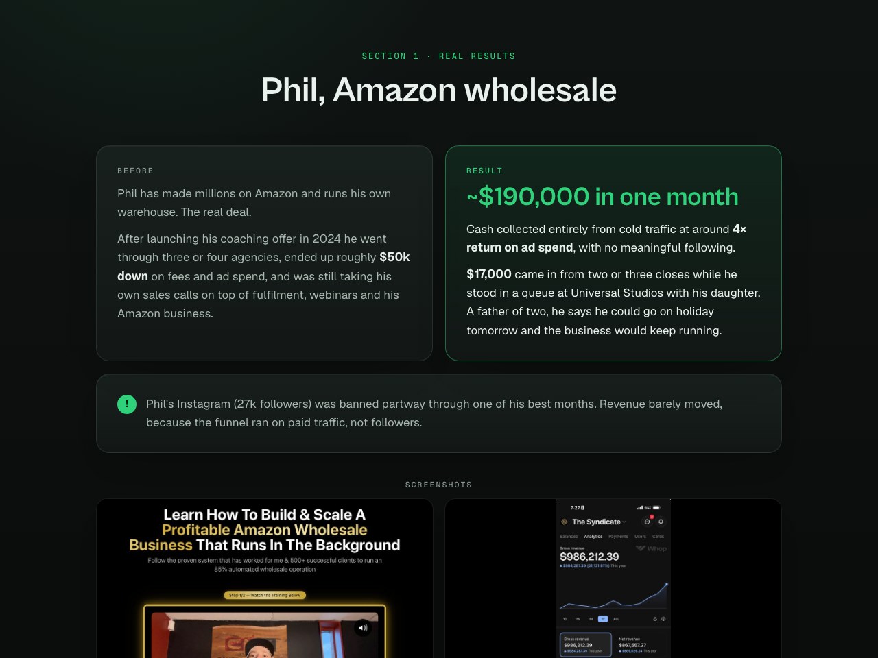 ~$190,000 in one month preview