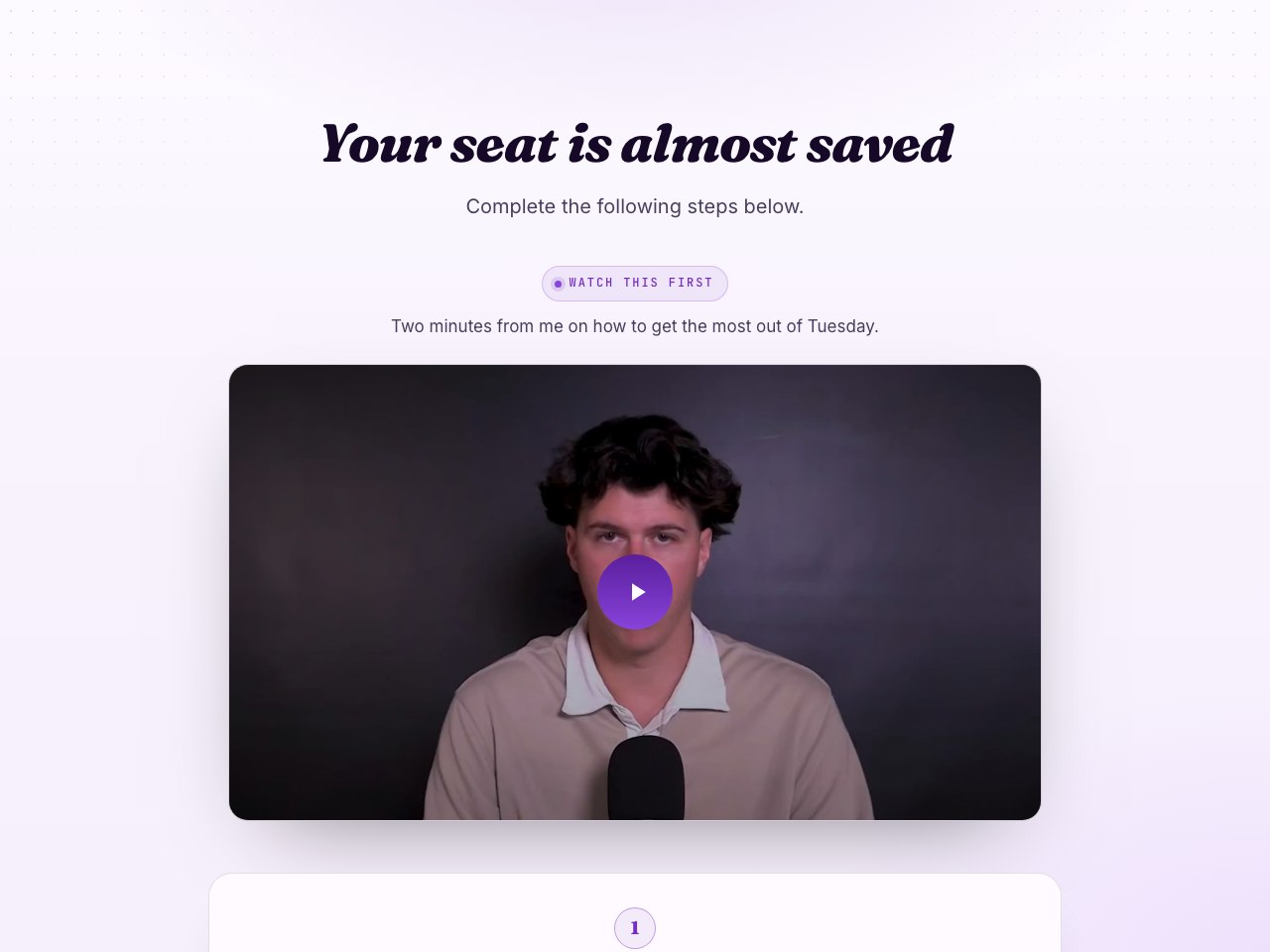 Thank-you page preview